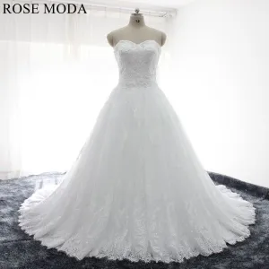Rosemoda Chantilly Lace Ball Gown Wedding Dress