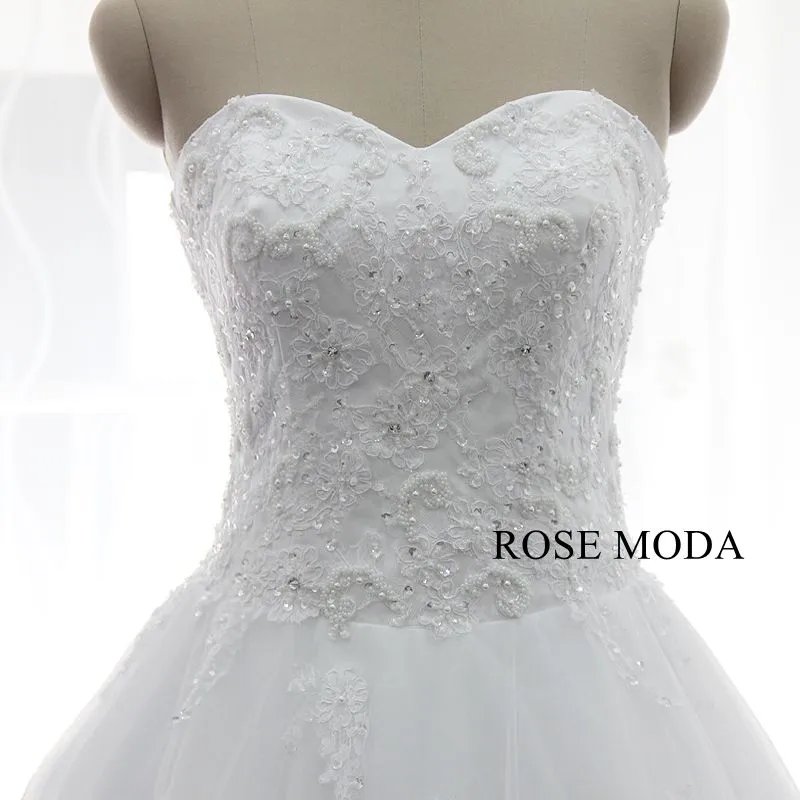 Rosemoda Chantilly Lace Ball Gown Wedding Dress