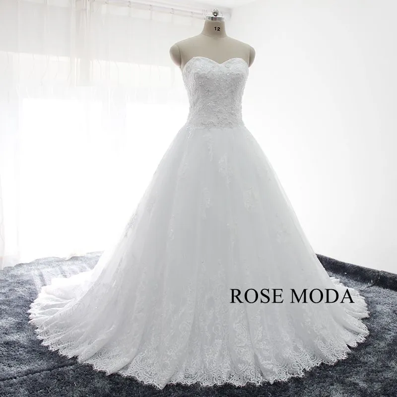 Rosemoda Chantilly Lace Ball Gown Wedding Dress