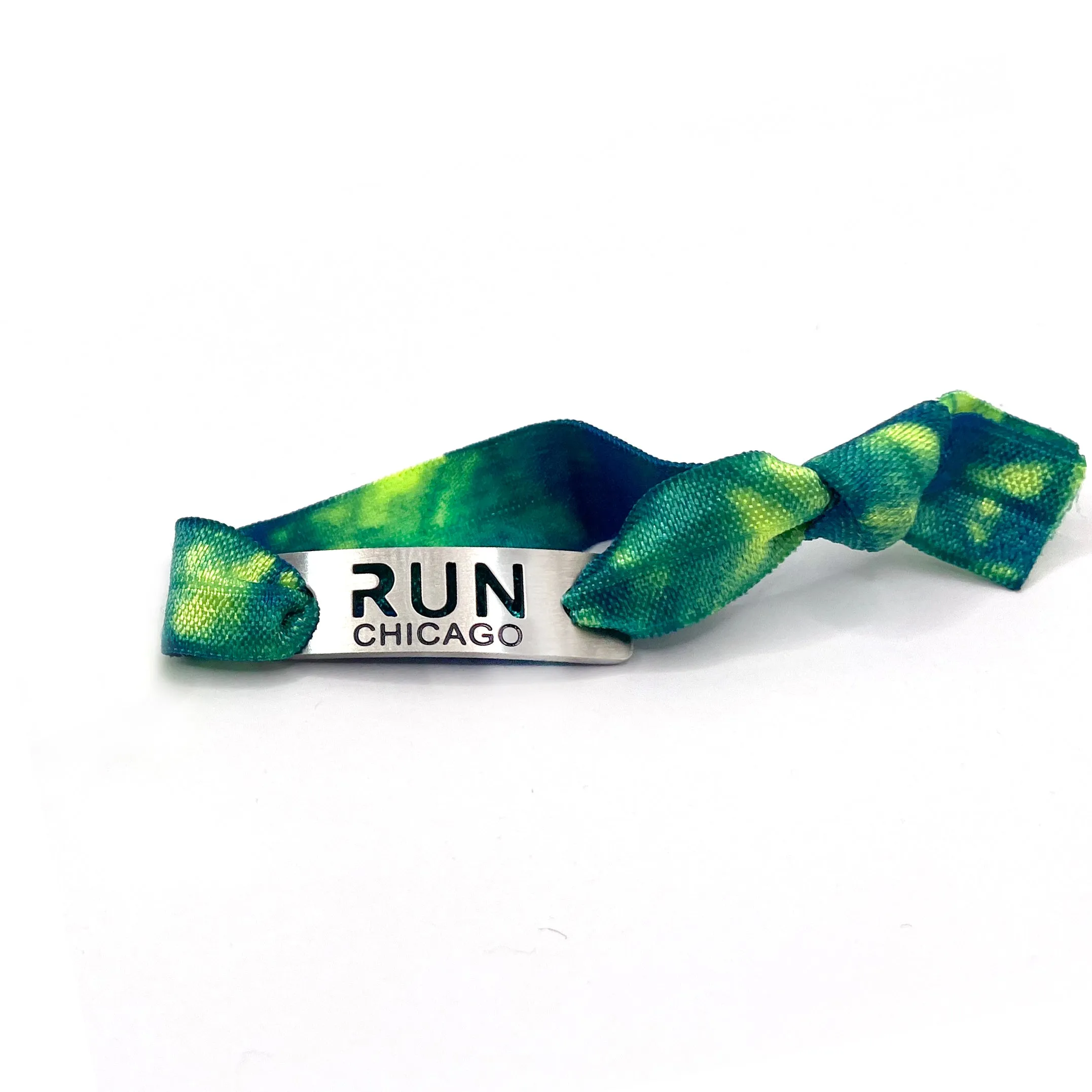 RUN CHICAGO Green Tie Dye Stretchy Bracelet