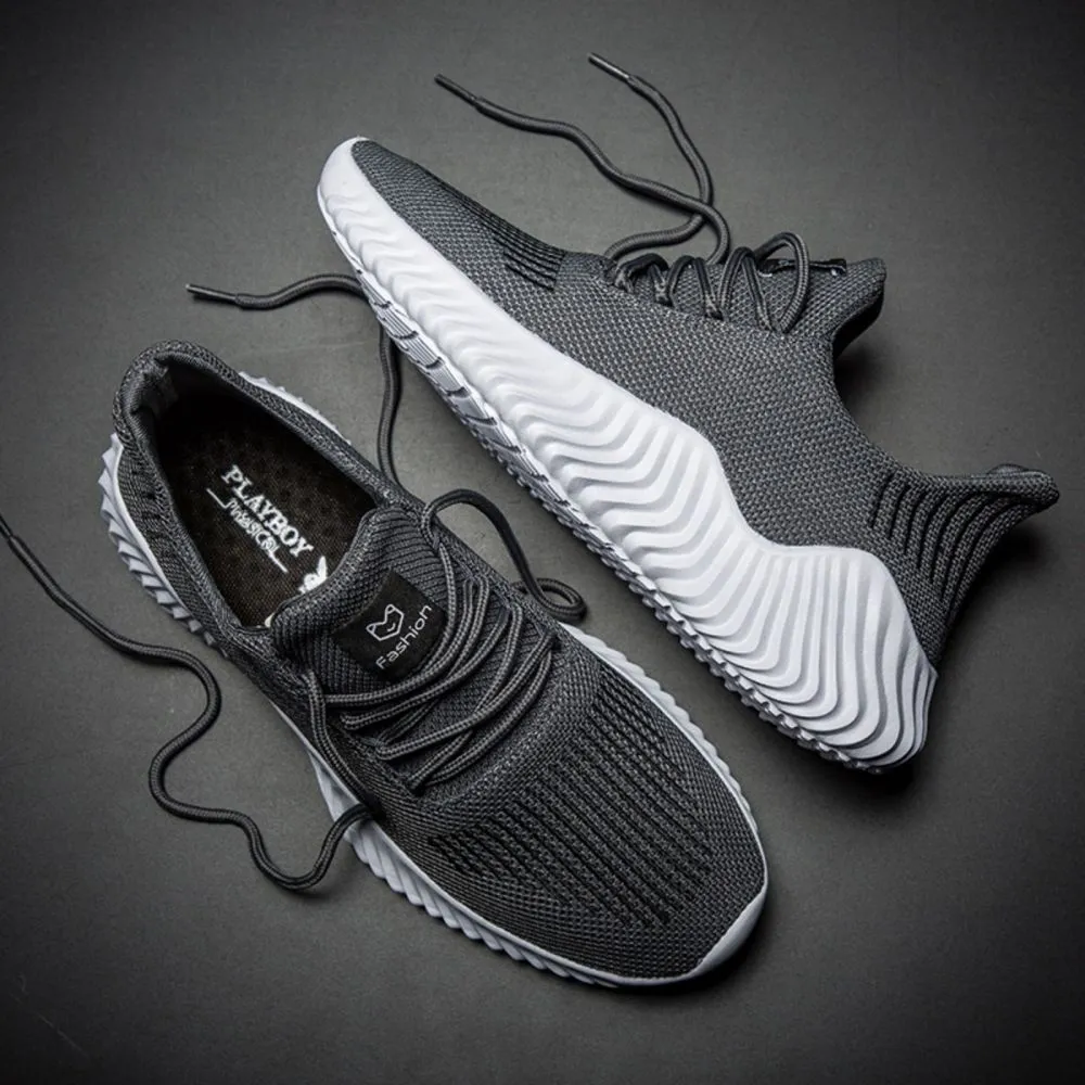 Sneakers Men's Outdoor Road Shoes Breathable Lightweight Non-Slip - Grey Size US10 = US44
