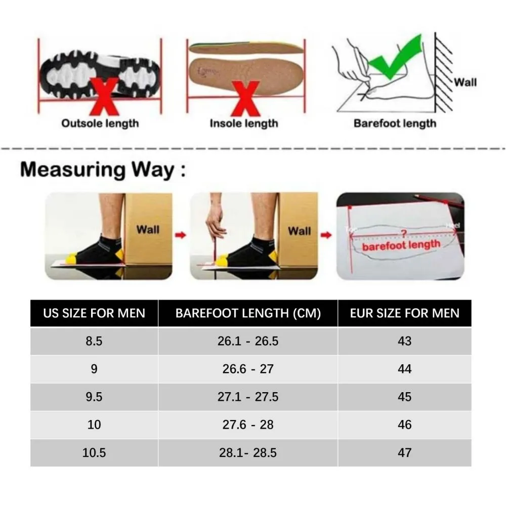 Sneakers Men's Outdoor Road Shoes Breathable Lightweight Non-Slip - Grey Size US10 = US44