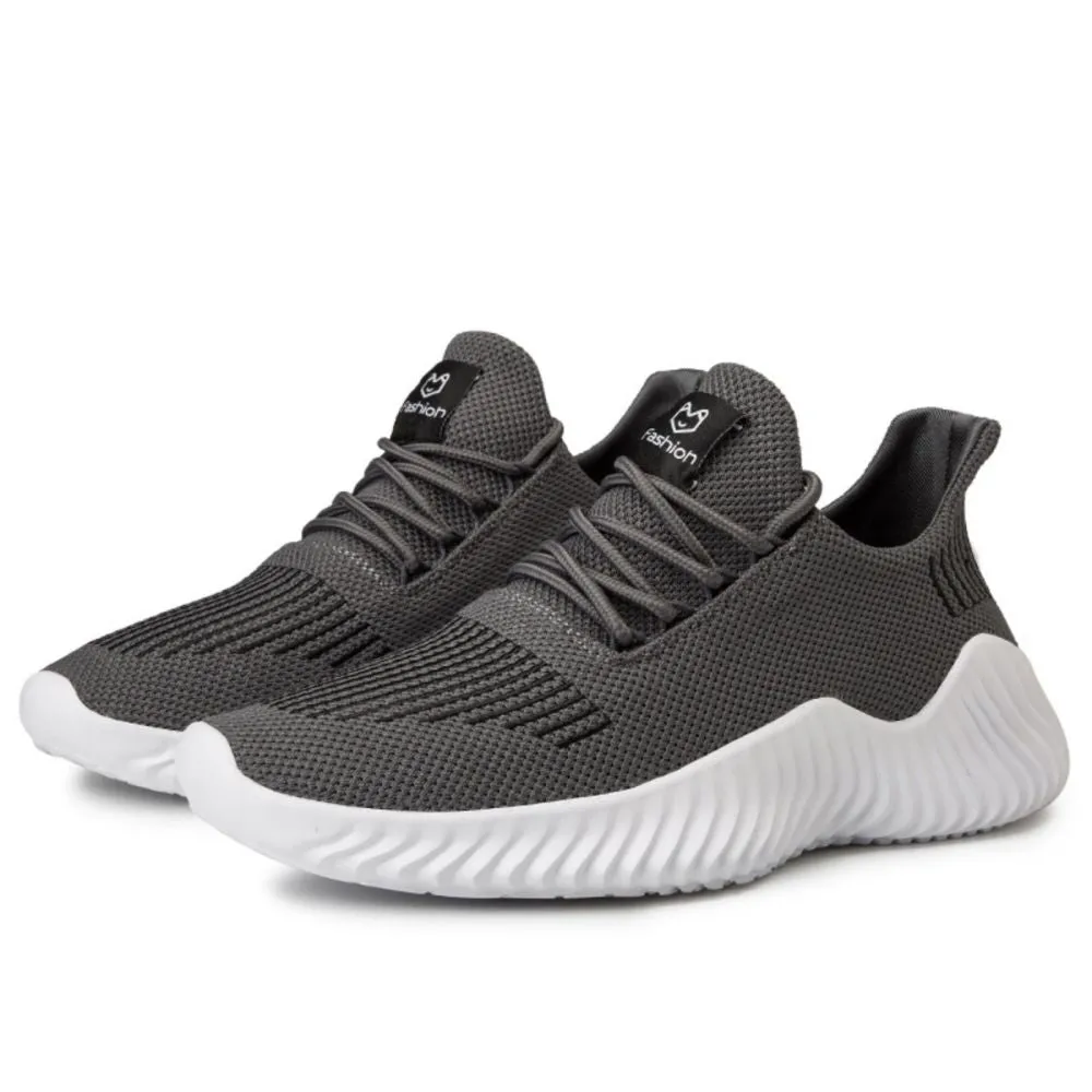 Sneakers Men's Outdoor Road Shoes Breathable Lightweight Non-Slip - Grey Size US10 = US44