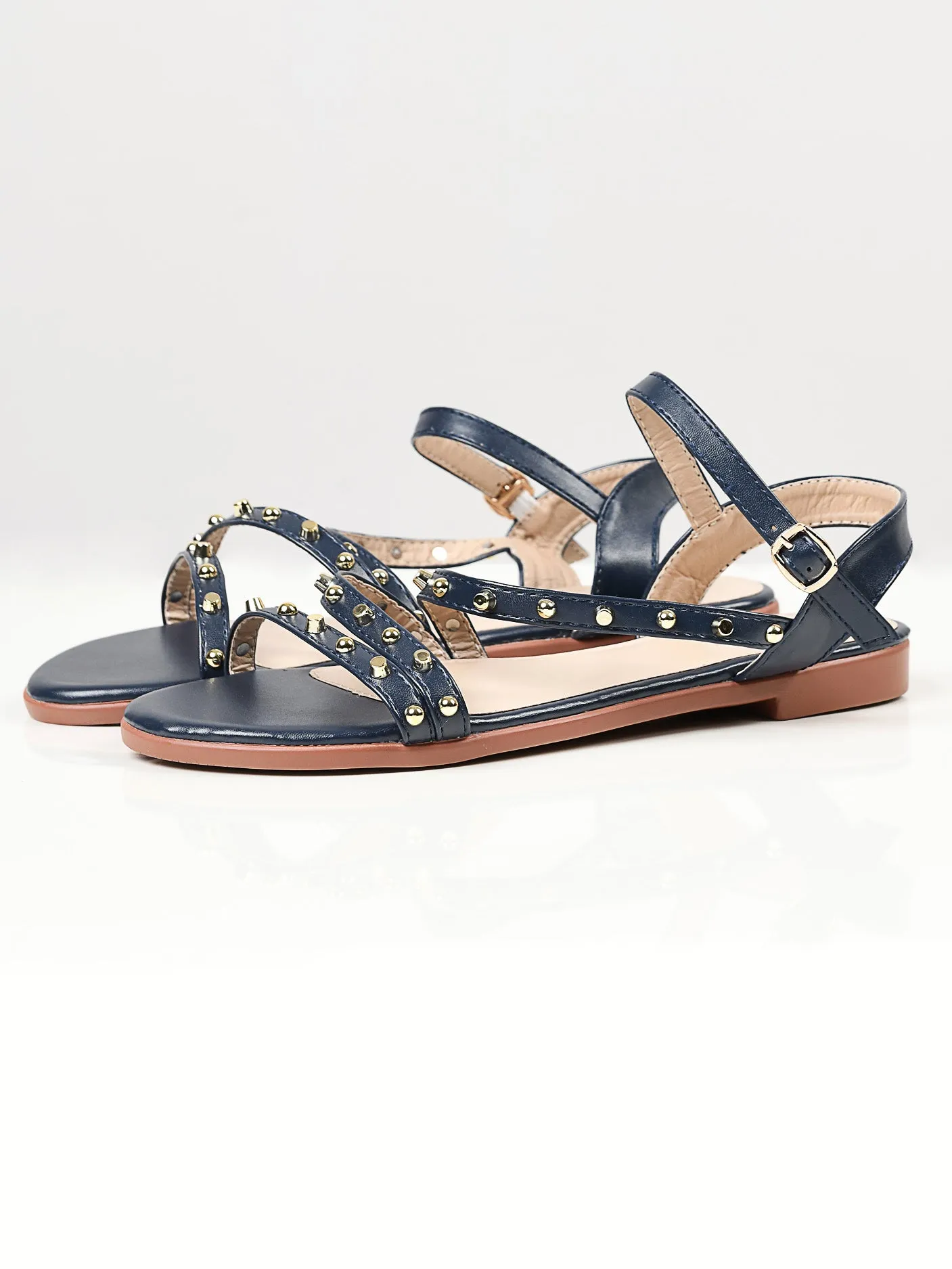 Studded Sandals - Blue