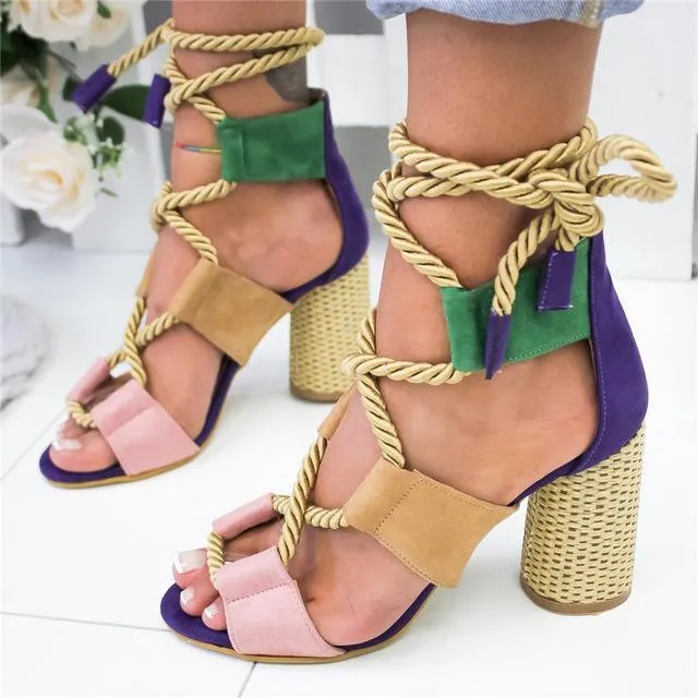 Summer Wedge Espadrilles Women Sandals 7CM Heel