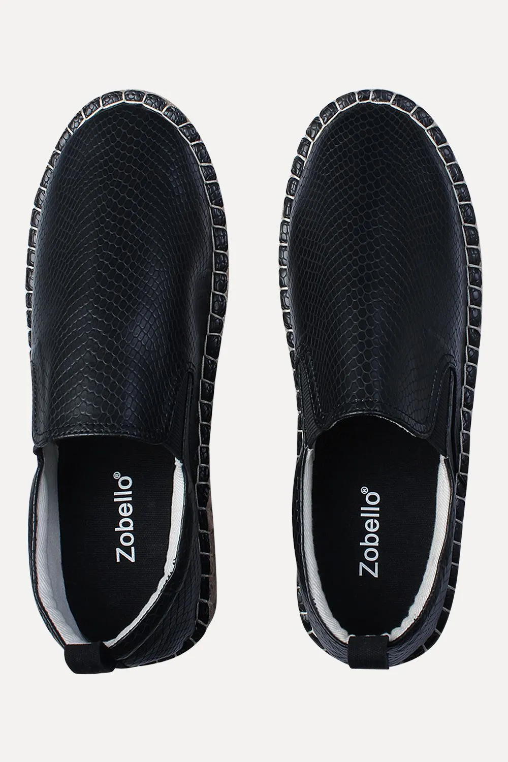 Textured Faux Leather Espadrilles