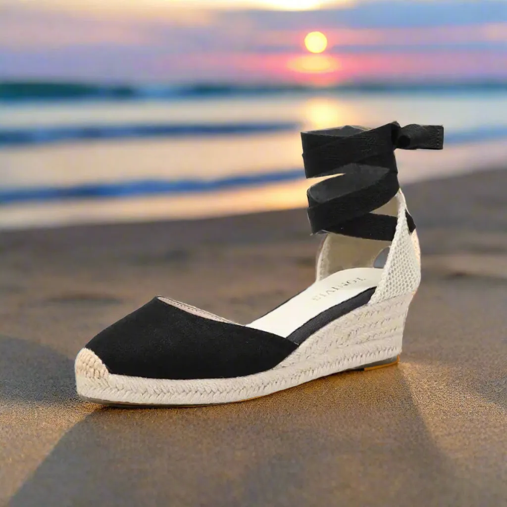 Tônivis Espadrilles Plateau | Stilvolle, bequeme Keilabsätze für Damen mit Leinenbändern