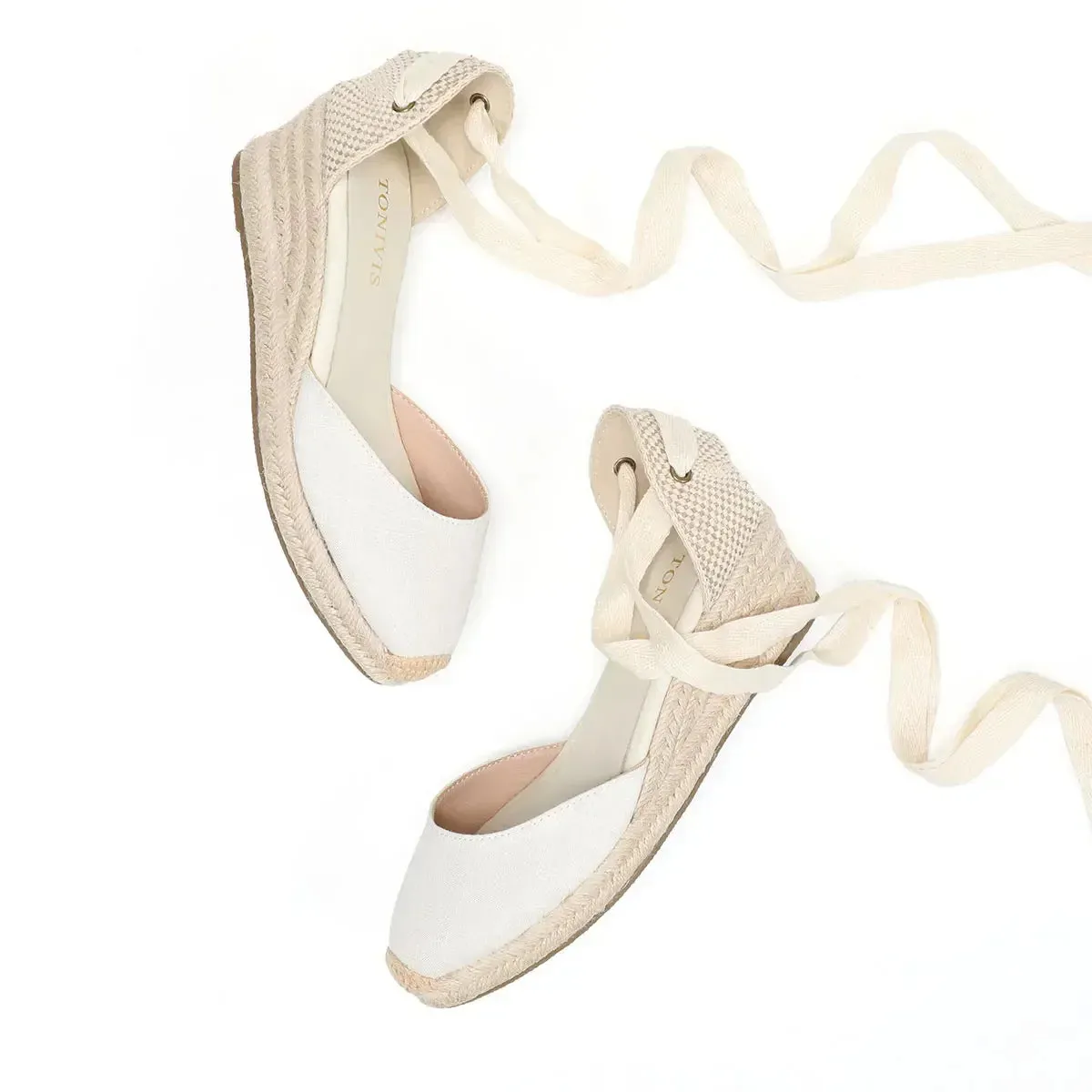 Tônivis Espadrilles Plateau | Stilvolle, bequeme Keilabsätze für Damen mit Leinenbändern