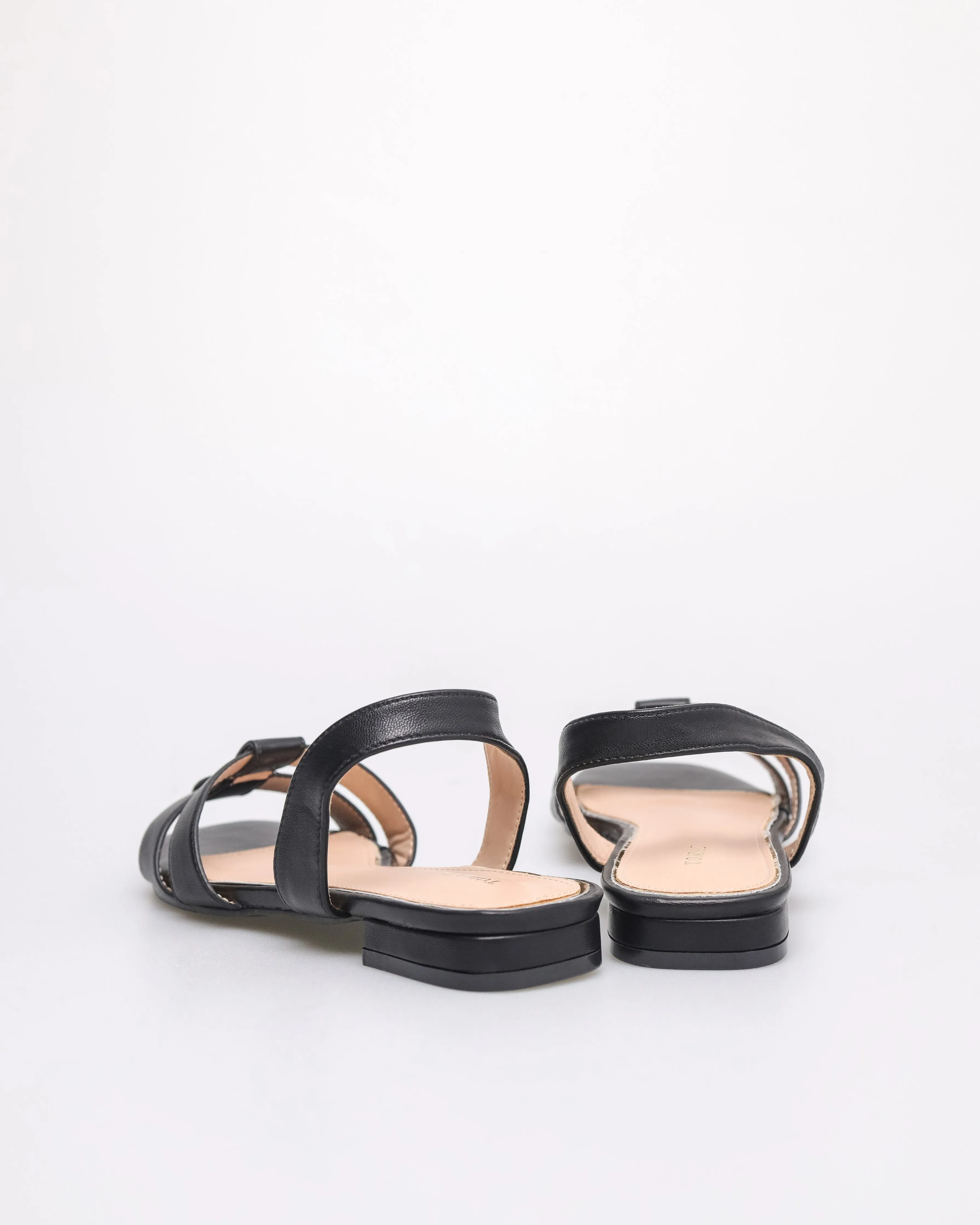 Tomaz NN357 Ladies Square Toe Slingback Flats (Black)