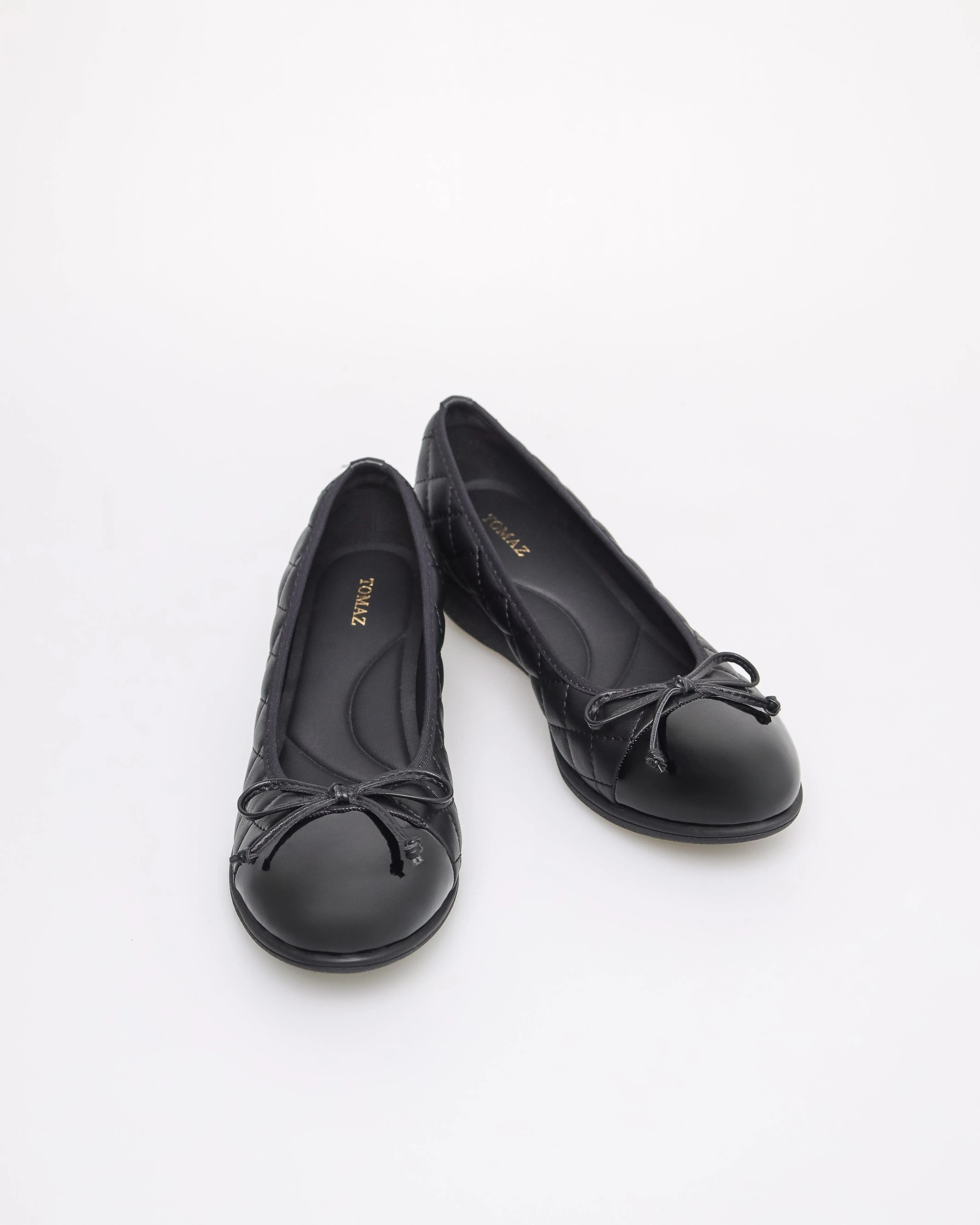 Tomaz YX186 Ladies Ribbon Quilted Flats
