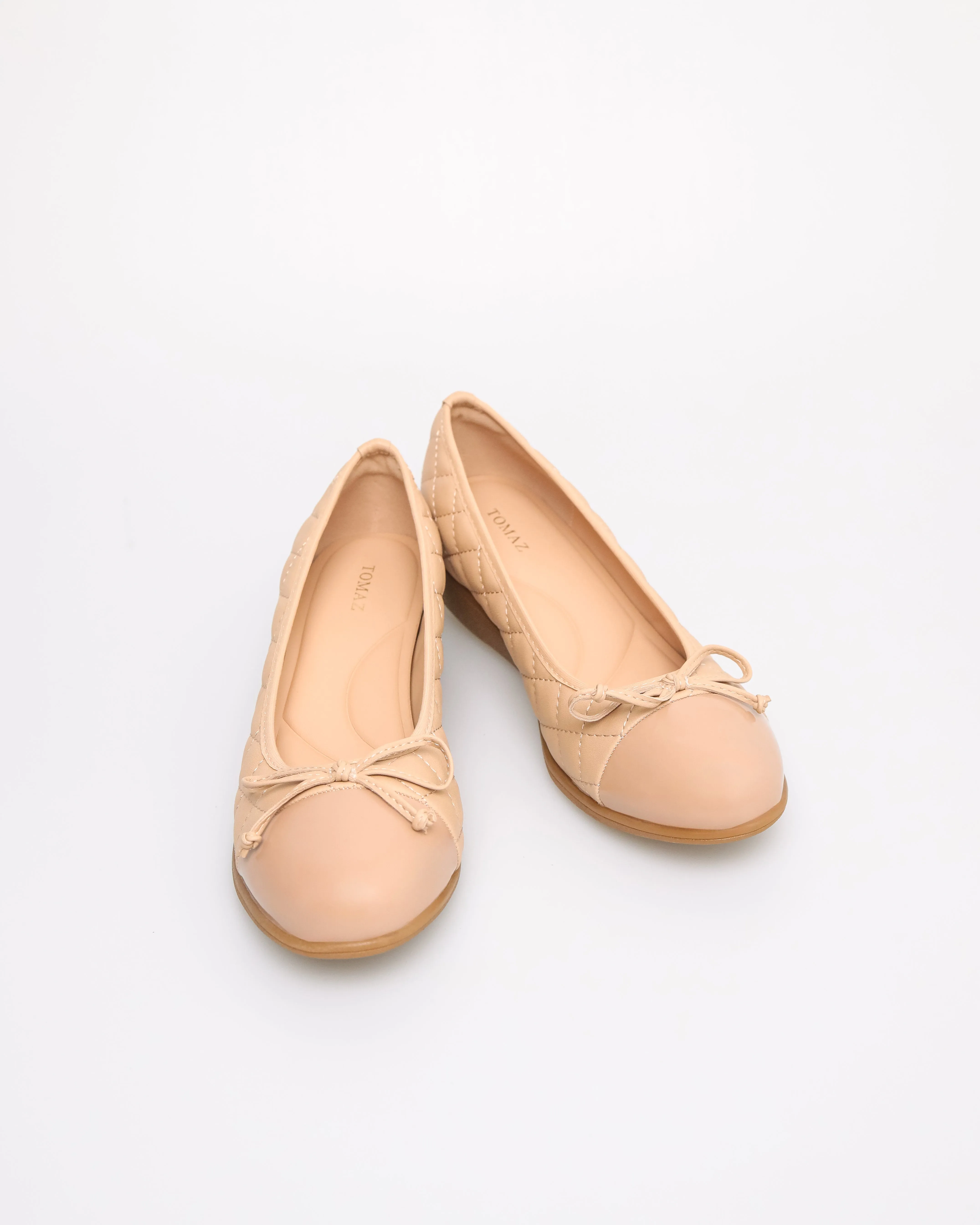 Tomaz YX186 Ladies Ribbon Quilted Flats