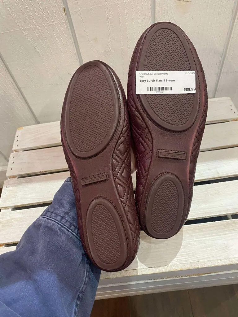 Tory Burch Quilted Minnie Ballet Flats - Size 8