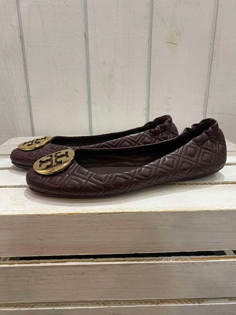 Tory Burch Quilted Minnie Ballet Flats - Size 8