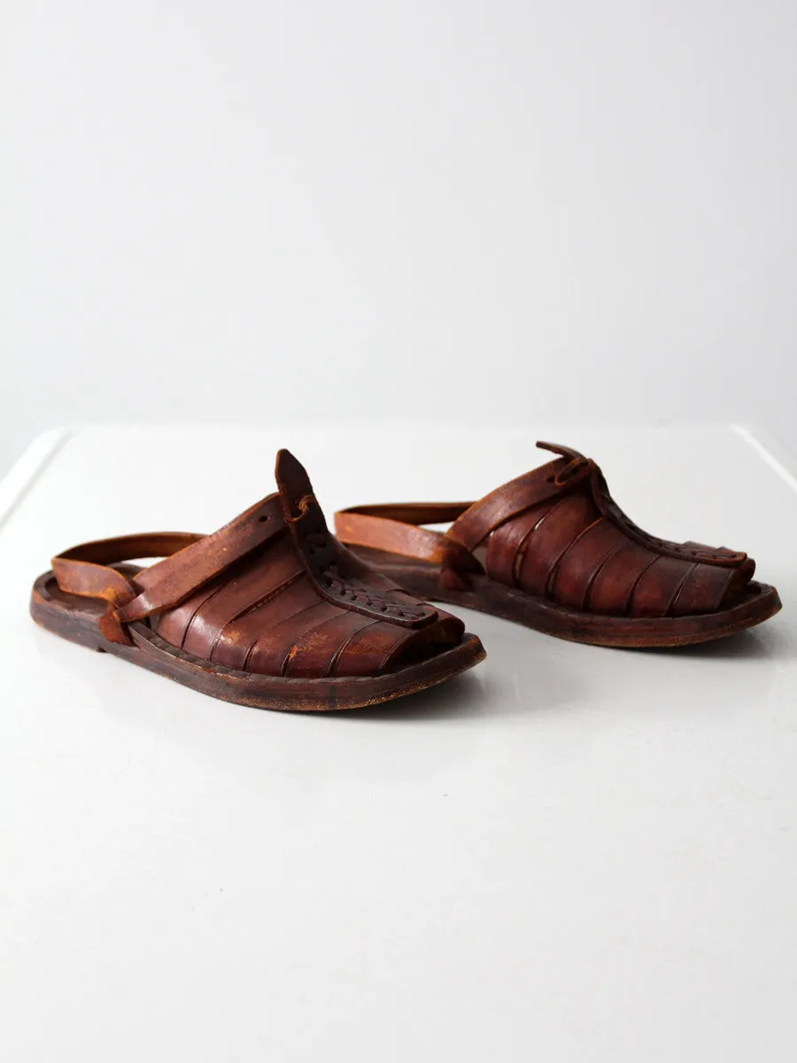 vintage 70s huaraches leather sandals