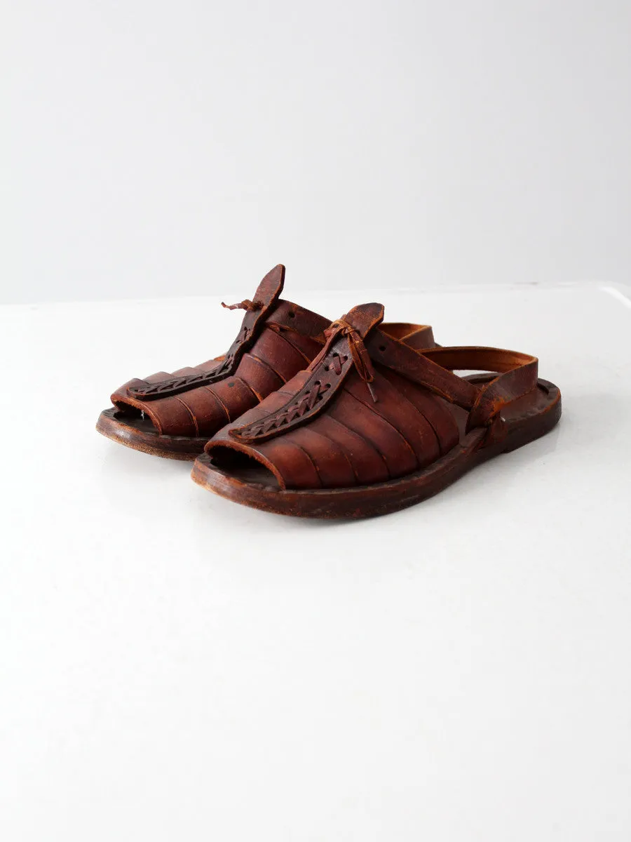 vintage 70s huaraches leather sandals