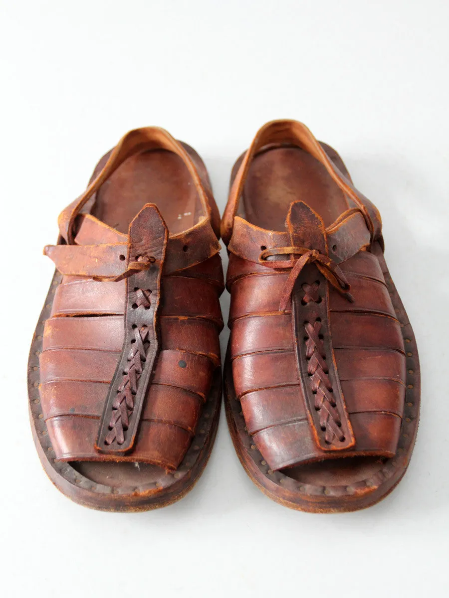vintage 70s huaraches leather sandals