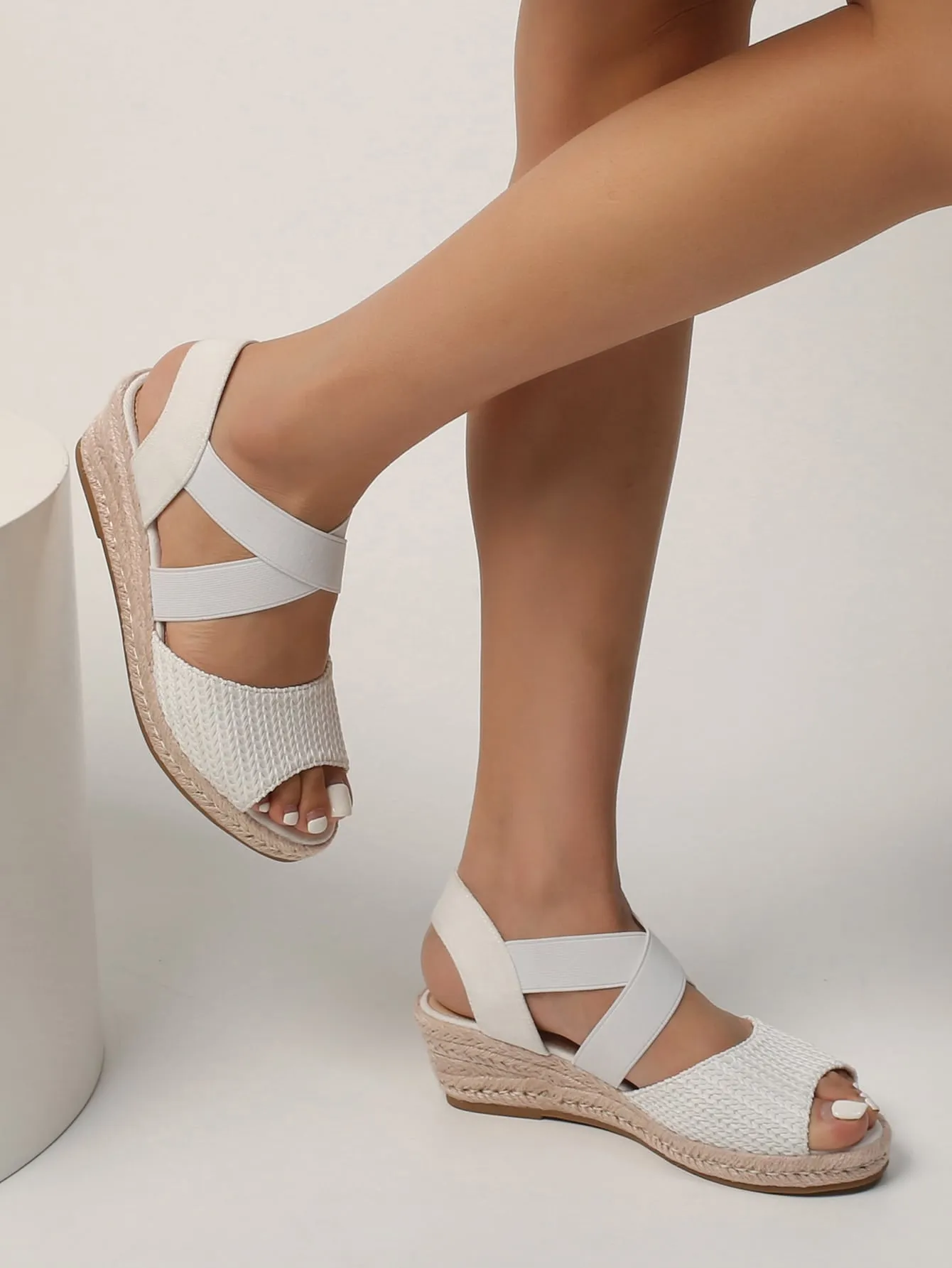 Wedge Sandals with Ankle Strap