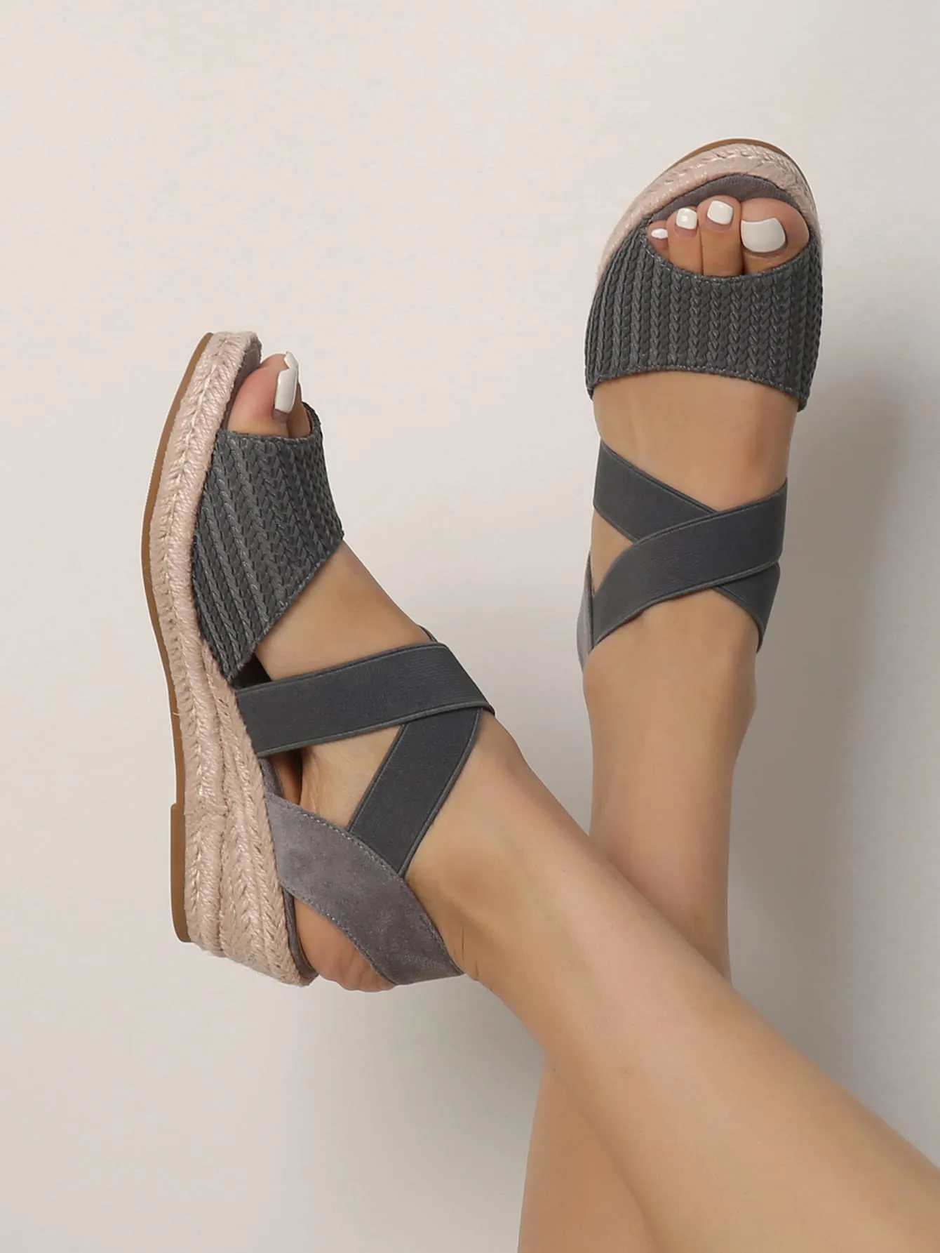 Wedge Sandals with Ankle Strap