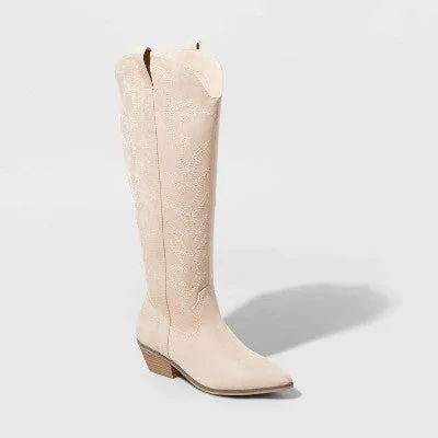 Women's Sommer Stitch Wide Calf Western Boots - Universal Thread